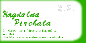 magdolna pirchala business card